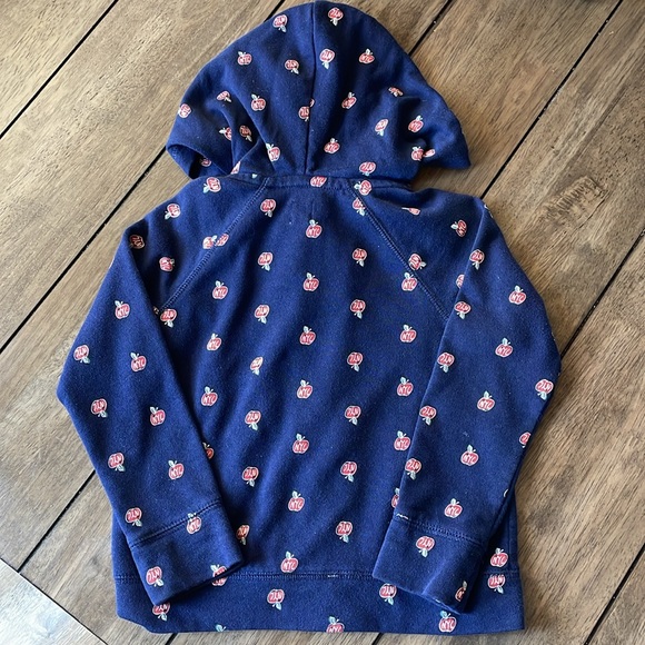 GAP Kids, Blue NYC Apple ๐ Sweatshirt, Used, Size XS 4-5, Zip Up, Pockets - Picture 5 of 6